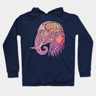 The Girl and the Elephant color variant 2 Hoodie